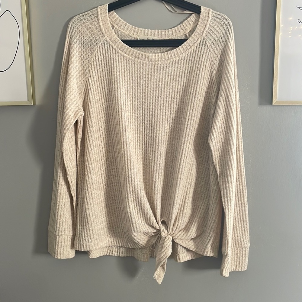 Nine Britton waffle knit long sleeve